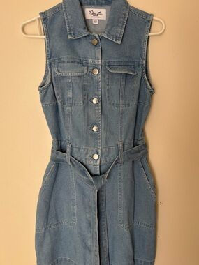 Miss Sixty Light Blue Denim Mini Dress with Belt